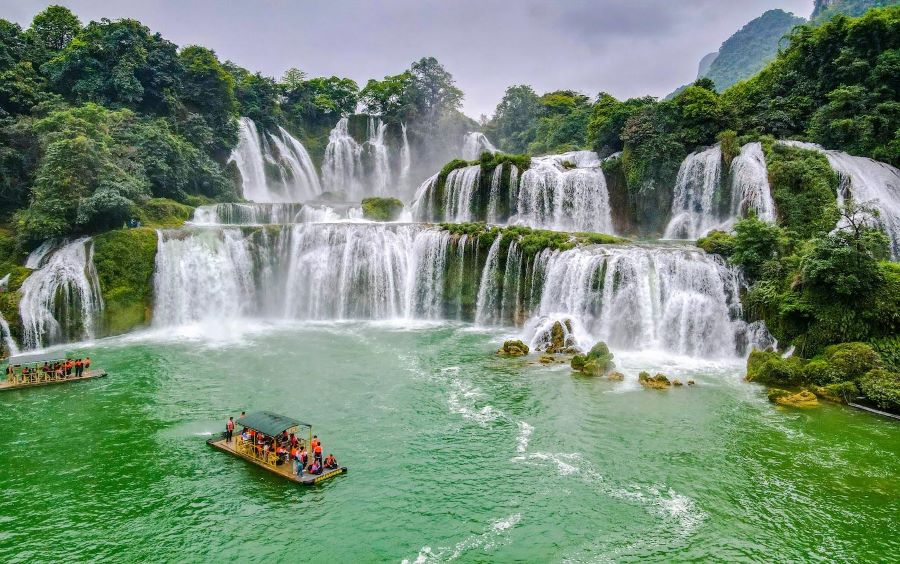 Ban Gioc Falls cascades with majestic force in Northeast Vietnam’s lush frontier