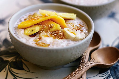 Banana With Semolina Sweet Soup