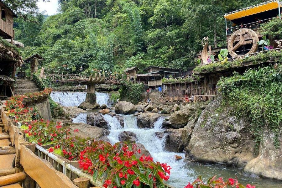 In Cat Cat Village, nature and culture meet beneath cloudy Sapa skies.