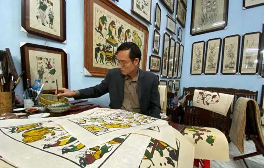 ドンホー版画　バクニン省　Bac Ninh 北部バクニン省のドンホー版画