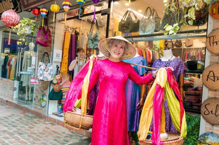 Van Phuc Silk Village preserves elegance inspired by timeless Vietnam folk paintings' artistry