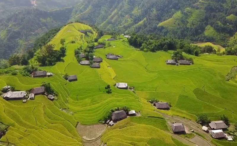A hill tribe village in Hoang Su Phi